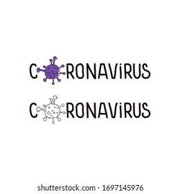 Logo coronavirus, covid-19. Vector illustration