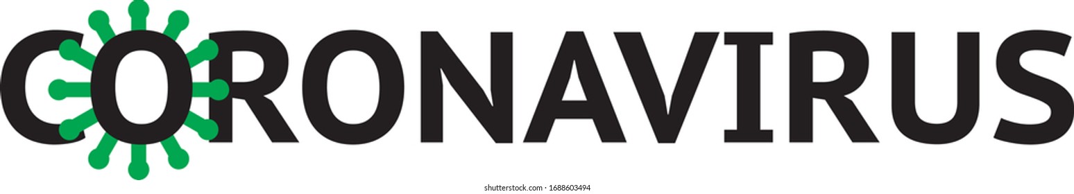 Logo for coronavirus news. Minimalistic. For different fonts.