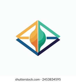 La armonía abstracta corporativa del logotipo captura la esencia del diseño que combina forma y color