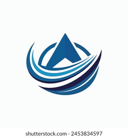 Logo corporate abstract harmony captures the essence of design combining shape and color
