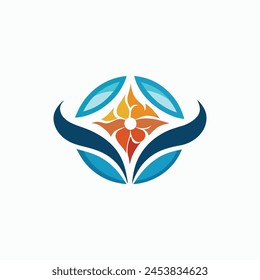 Logo corporate abstract harmony captures the essence of design combining shape and color