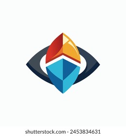 Logo corporate abstract harmony captures the essence of design combining shape and color
