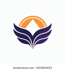 Logo corporate abstract harmony captures the essence of design combining shape and color