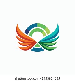 Logo corporate abstract harmony captures the essence of design combining shape and color