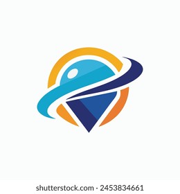 La armonía abstracta corporativa del logotipo captura la esencia del diseño que combina forma y color