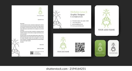 plantilla de diseño de aplicación de identidad corporativa de logotipo