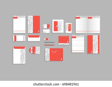 A logo. Corporate identity template set. Business stationery mock-up