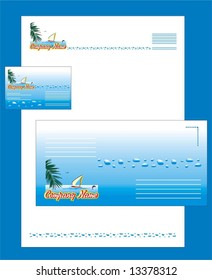Logo. Corporative style. Tourist firm. Vector