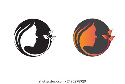 Logo cosmetic face beauty vector pro design