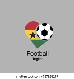logo of country flags with ball icon 