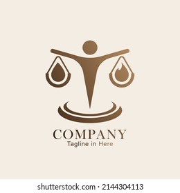 The logo for the court or lawyer, there is a form of water and fire symbolizing balance or justice