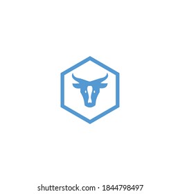 logo cow icon templet vector