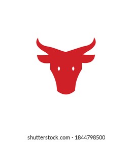 vector de la plantilla de icono de vaca de logotipo