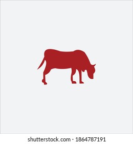 vector de la plantilla de icono de vaca de logotipo