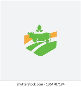Logo-Kuh-Symbol-Vorlage Vektorgrafik