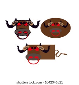 logo cow icon vector illustration designer