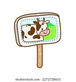 Logo Cow on White Background.