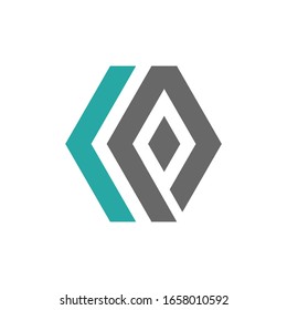 logo CP design vector modern graphic