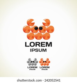 Logo crab roe, for business. vector format.