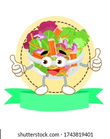 Logo Crab Stick Salad Rolls in Thai Language it mean “Crab Stick Salad Rolls”