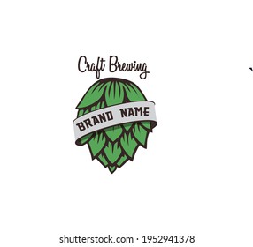 logo craft brewery for label and packaging a vintage vector