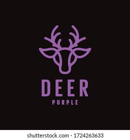 el logotipo se crea en el estilo del arte de línea que forma ciervo