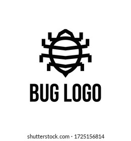 logo is created in the style of line art which forms bug insect