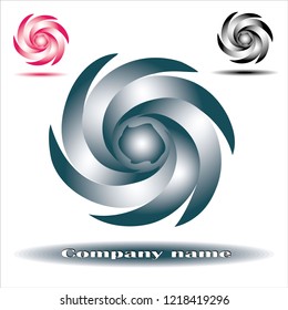 Logo, creative abstract, technology logo . Corporate identity. Set. White, isolated. vector