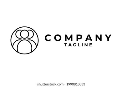 logo creative community people. a community people icon.