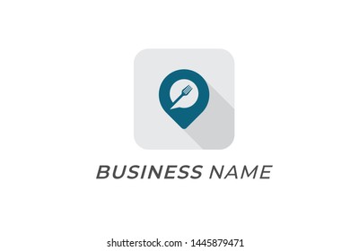logo creative fork and chat inside navigation
