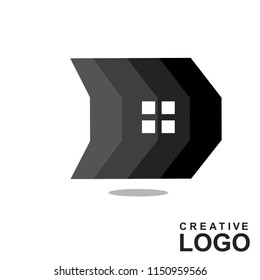 Logo Creative Home Property Concept with color black , grey