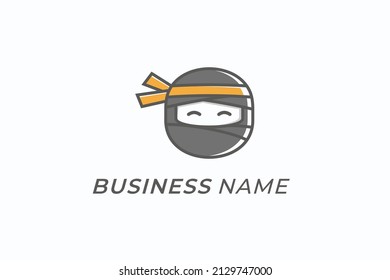 logotipo icono creativo cabeza ninja