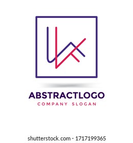 logo of a creative K letter - K unique Icon monogram element.