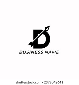 logo creative letter D and arrow