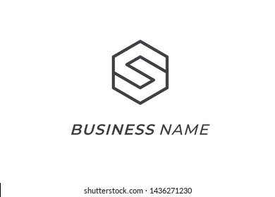 logo creative letters S polygon