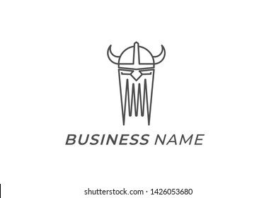 logo creative line bold viking