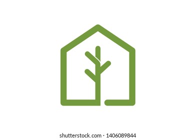 logo creative nature leaf home