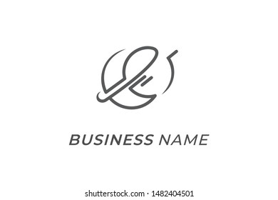 logo creative planet and moon