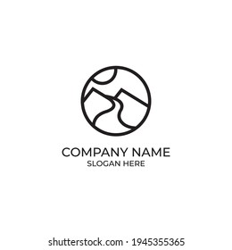 logo creative river modern concept 