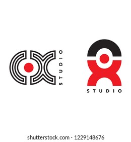 Logo for creative study with acronyms - brand vector design