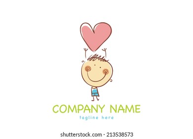 logo creative vector logo design pattern logo youth friendship child youngster conceptual fun sign baby marketing friends science contract partnership hiring common associate letterhead enterprise cor