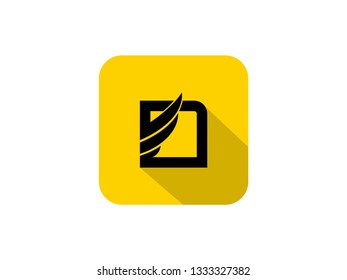 logo creative wings and letter D