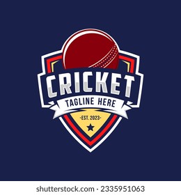 Logo for cricket sport team, competition badge and label, vector illustration