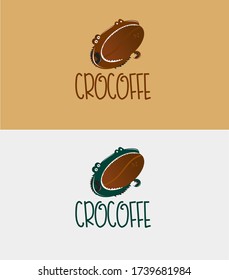logo crocoffe template vector, easy edit, eps 10