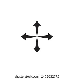 Logo cross arrow design with blank background