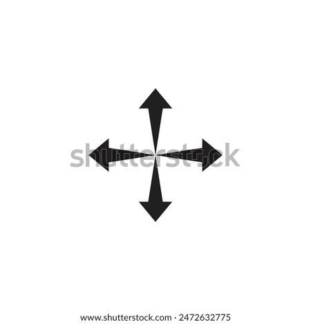 Logo cross arrow design with blank background