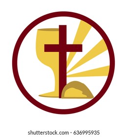 The Logo Cross. Church. The Cup and bread.