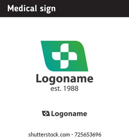logo cross in sheet, topic medicine for hospital and pharmacy