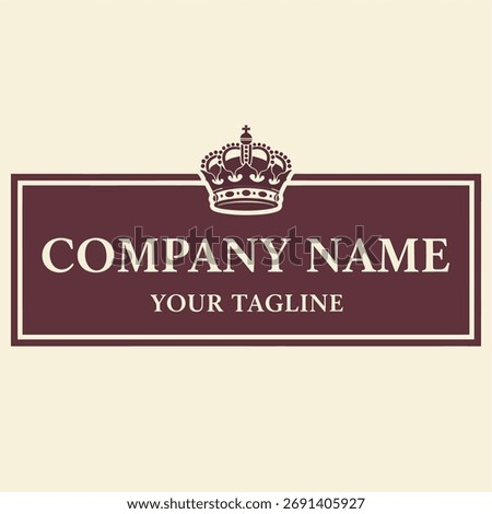 A logo with a crown above a rectangle containing the company name and tagline.