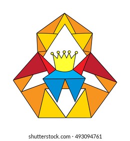 Logo crown abstract. Crown concept. Isolated vector object.